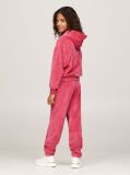 Red Script Logo Velour Relaxed Hoody  Girls