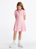 Pink Pleated Polo Dress  Girls