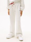 White Logo Embroidery Wide Leg Joggers  Girls