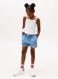 White Textured Ruffle Top  Girls