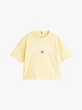 Yellow Varsity Logo Mélange T-Shirt  Girls