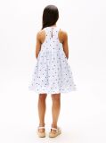 Multi Heart Print Seersucker Sleeveless Dress  Girls