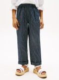 Multi Seersucker Stripe Relaxed Trousers  Girls