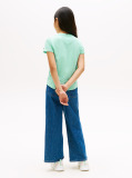Green Metallic Logo Slim T-Shirt  Girls