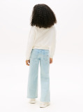 Beige Tommy Script Sequin Sweatshirt  Girls