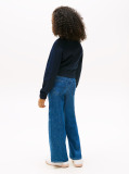 Blue Interlock Panel Zip Through  Girls