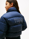 Blue Reversible Relaxed Puffer Bomber Jacket  Girls