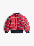 Blue Reversible Relaxed Puffer Bomber Jacket  Girls