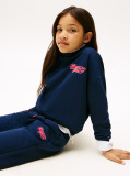 Blue Varsity Flock Logo Wide Leg Joggers  Girls