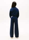 Blue Varsity Flock Logo Wide Leg Joggers  Girls
