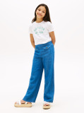 White Glitter Curve NYC Logo T-Shirt  Girls