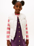 Beige Relaxed Down Puffer Gilet  Girls