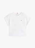 White Essential Ruffle Cuff Relaxed Top  Girls