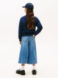 Blue Logo Embroidery Crew Neck Terry Sweatshirt  Girls