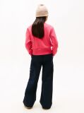 Pink Logo Embroidery Crew Neck Terry Sweatshirt  Girls