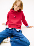 Κόκκινο Άνετο Fleece Hoody Με Σημαία  Κορίτσια