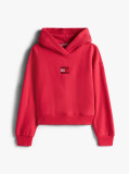 Κόκκινο Άνετο Fleece Hoody Με Σημαία  Κορίτσια