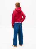 Κόκκινο Άνετο Fleece Hoody Με Σημαία  Κορίτσια