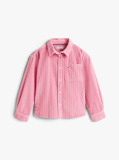 Pink Logo Patch Corduroy Relaxed Fit Overshirt  Girls