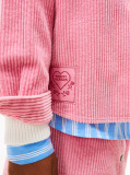 Pink Logo Patch Corduroy Relaxed Fit Overshirt  Girls