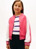 Multi Colour-Blocked Back Logo Bomber Jacket  Girls