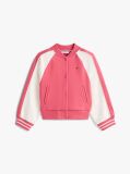 Multi Colour-Blocked Back Logo Bomber Jacket  Girls