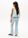Denim Beaded Straps Sleeveless Top  Girls