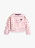 Multi Smiley Heart Flag Relaxed Sweatshirt  Girls