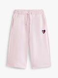 Pink Smiley Flag Relaxed Culotte Leg Joggers  Girls