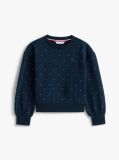 Blue Festive Stud Relaxed Fleece Sweatshirt  Girls