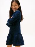 Blue Festive Stud Relaxed Fleece Skater Dress  Girls