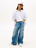 Multi Regular Fit Stripe Star Flag Embroidery Shirt  Girls