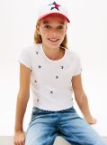 Άσπρο Extra Slim T-Shirt Με Κεντητό Σχέδιο  Κορίτσια