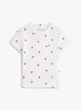 Άσπρο T-Shirt Με Smiley Σχέδιο Καρδιά  Κορίτσια