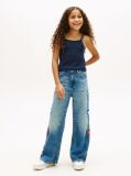 Blue Pointelle Strap Tank Top  Girls