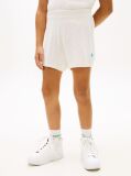 White Logo Embroidery Crochet Shorts  Girls