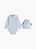 Blue Essential Pique Polo Bodysuit Gift Set  Newborn