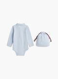 Blue Essential Pique Polo Bodysuit Gift Set  Newborn