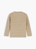 Beige Flag Embroidery Cable Knit Jumper  Newborn