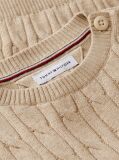 Beige Flag Embroidery Cable Knit Jumper  Newborn
