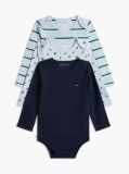Blue 3-Pack Essential Long Sleeve Bodysuits  Newborn