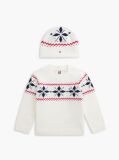Beige Fair Isle Jumper And Beanie Set  Newborn