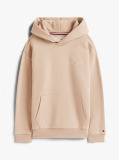 Μπεζ Fleece Hoody Με Λογότυπο Σε Κανονική Γραμμή  Παιδί Unisex