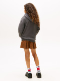 Grey Logo Regular Fleece Hoody  Kids Unisex