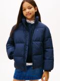 Blue Back Flag Logo Puffer Jacket  Kids Unisex
