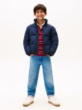 Blue Back Flag Logo Puffer Jacket  Kids Unisex