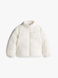 Beige Back Flag Logo Puffer Jacket  Kids Unisex