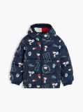 Multi Peanuts® Print Relaxed Hooded Puffer Jacket  Kids Unisex