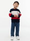 Multi Colour-Blocked Stripe Crew Neck Jumper  Kids Unisex