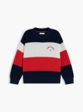 Multi Colour-Blocked Stripe Crew Neck Jumper  Kids Unisex
